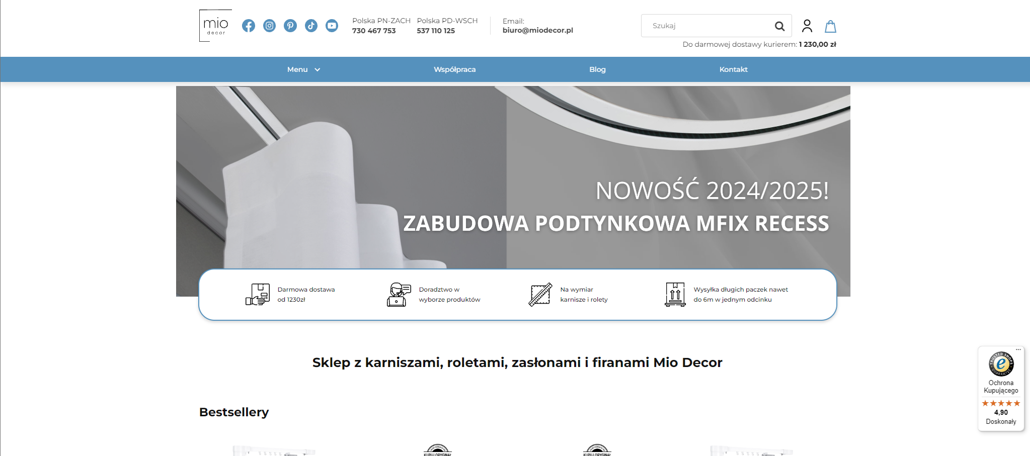 Trwałe i lekkie materiały w aranżacji wnętrz - dlaczego warto wybrać nowoczesne maskownice karnisza?