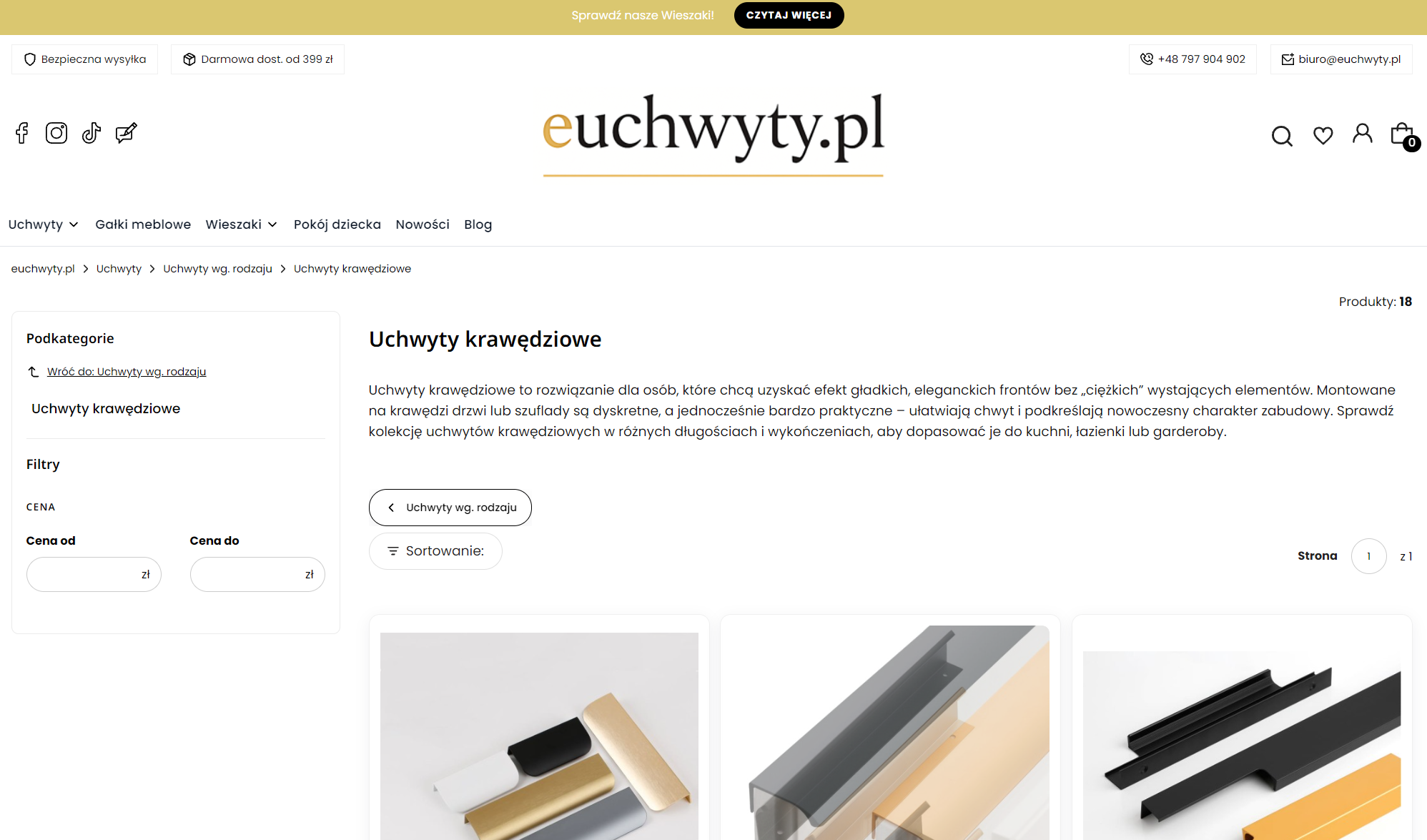 Nowoczesne fronty meblowe z gładkimi uchwytami krawędziowymi. Inspiracje do kuchni, łazienki i salonu