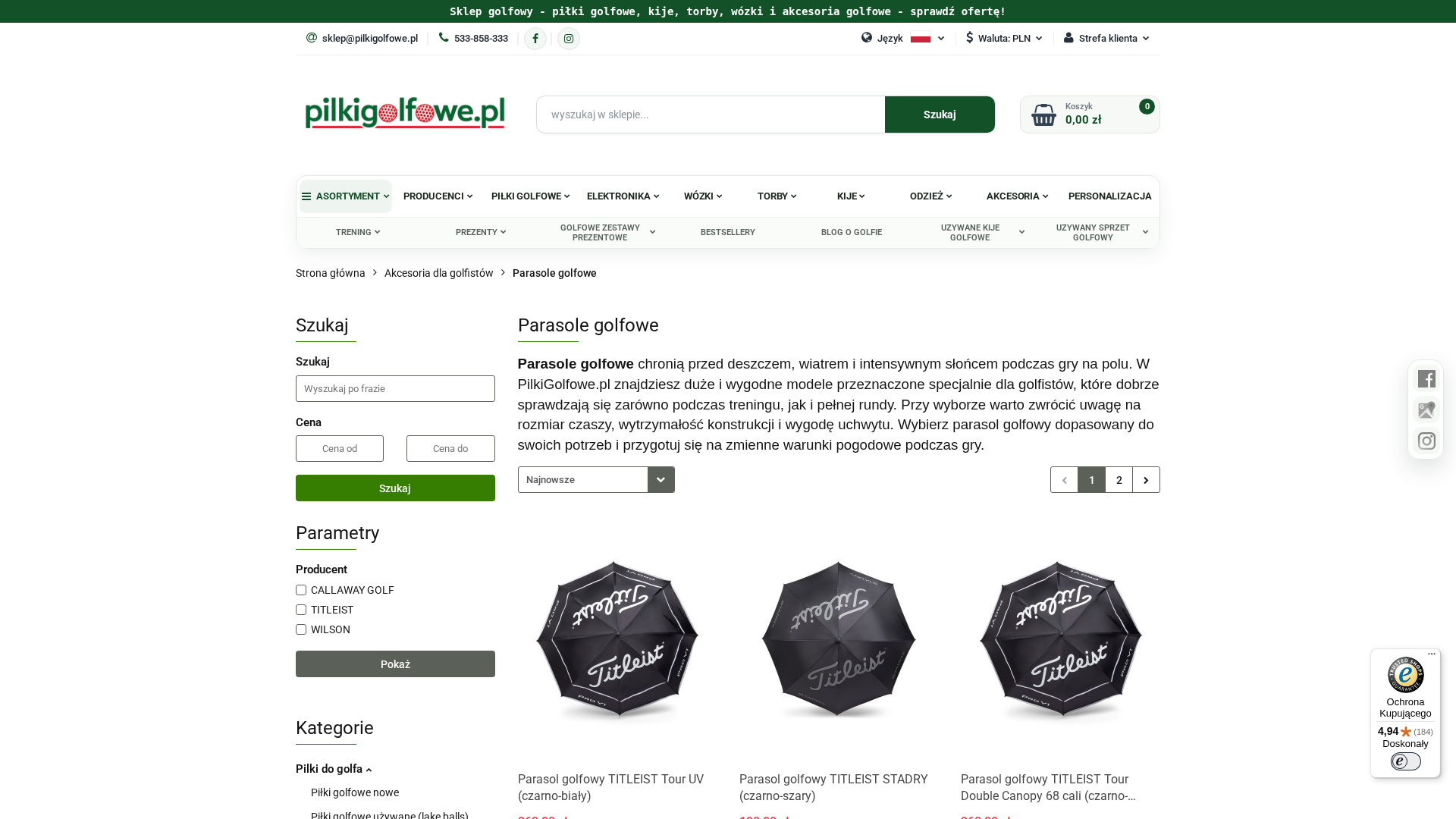 Parasole golfowe - praktyczny element wyposażenia na zmienną pogodę