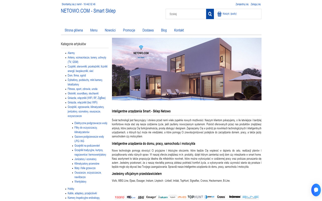 Zrzut strony Netowo.com - Urządzenia smart home