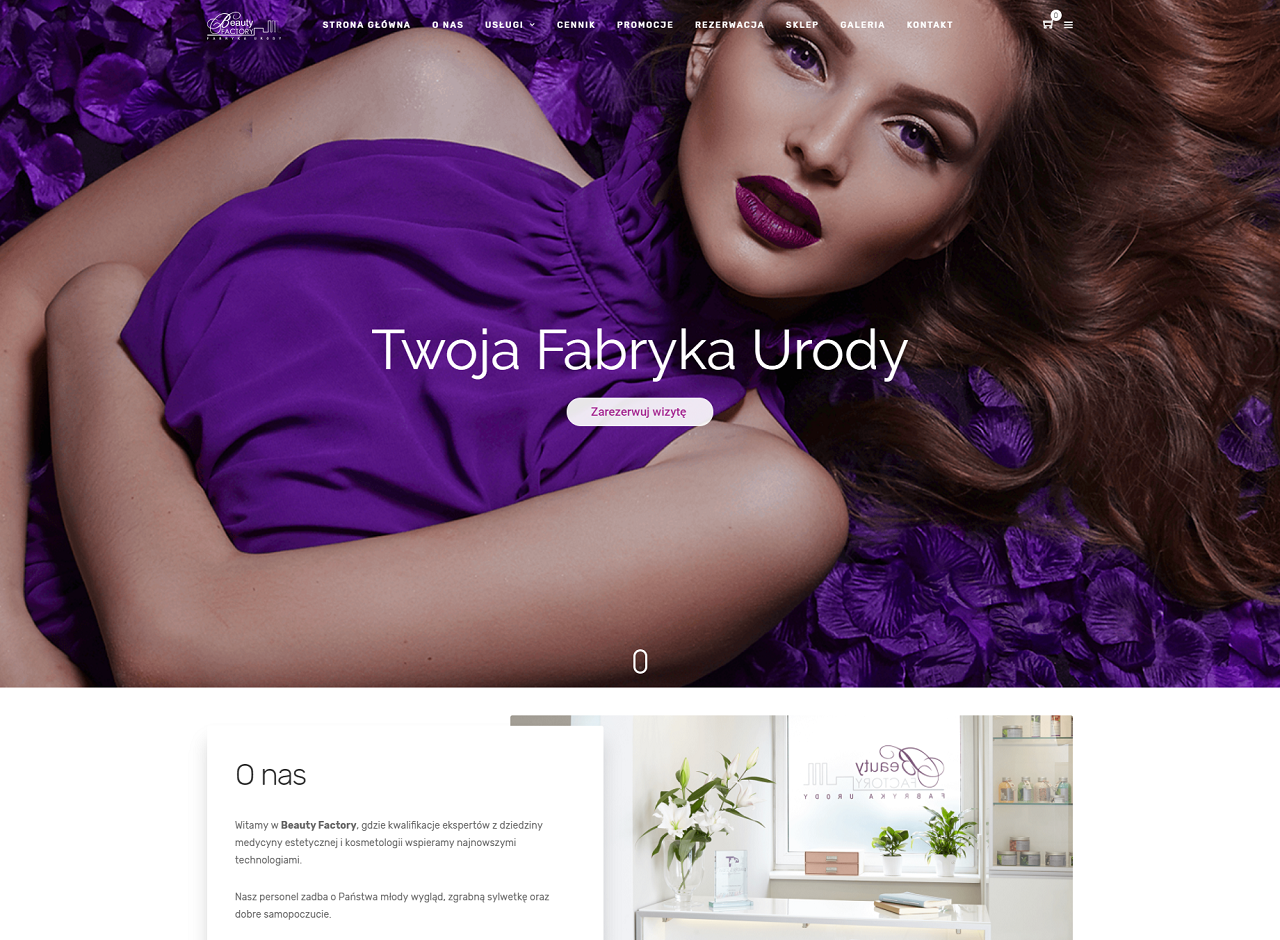 Zrzut strony Salon kosmetyczny Beauty Factory