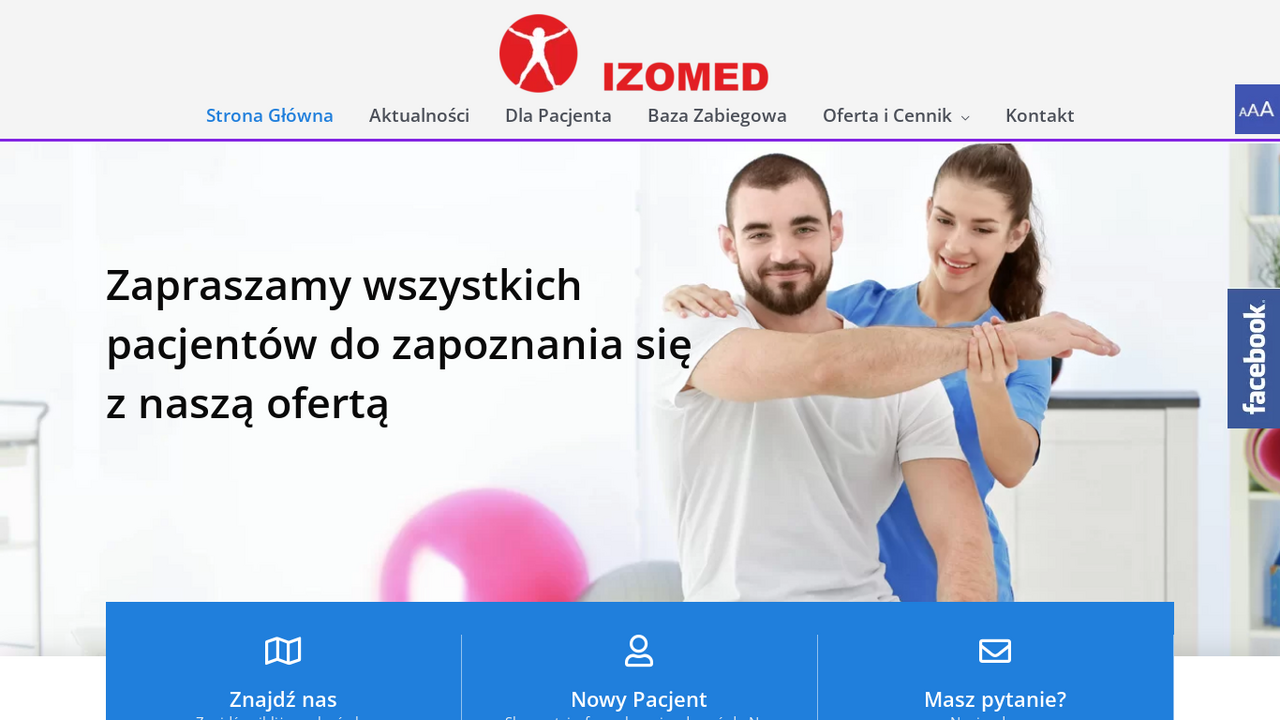 Zrzut strony IZOMED s.c. - Fizjoterapia Poznań