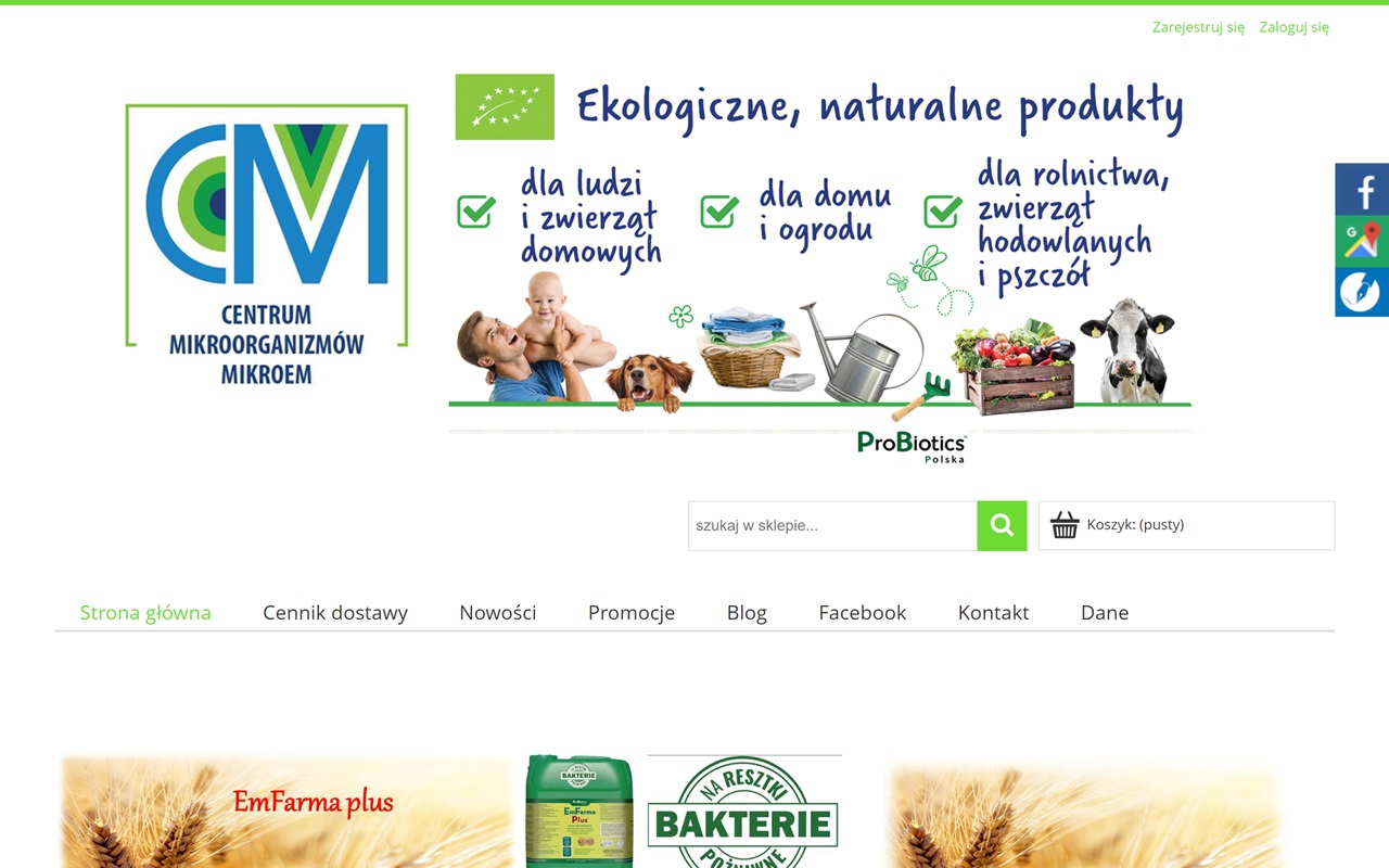 Zrzut strony Centrum mikroorganizmów - Mikroem