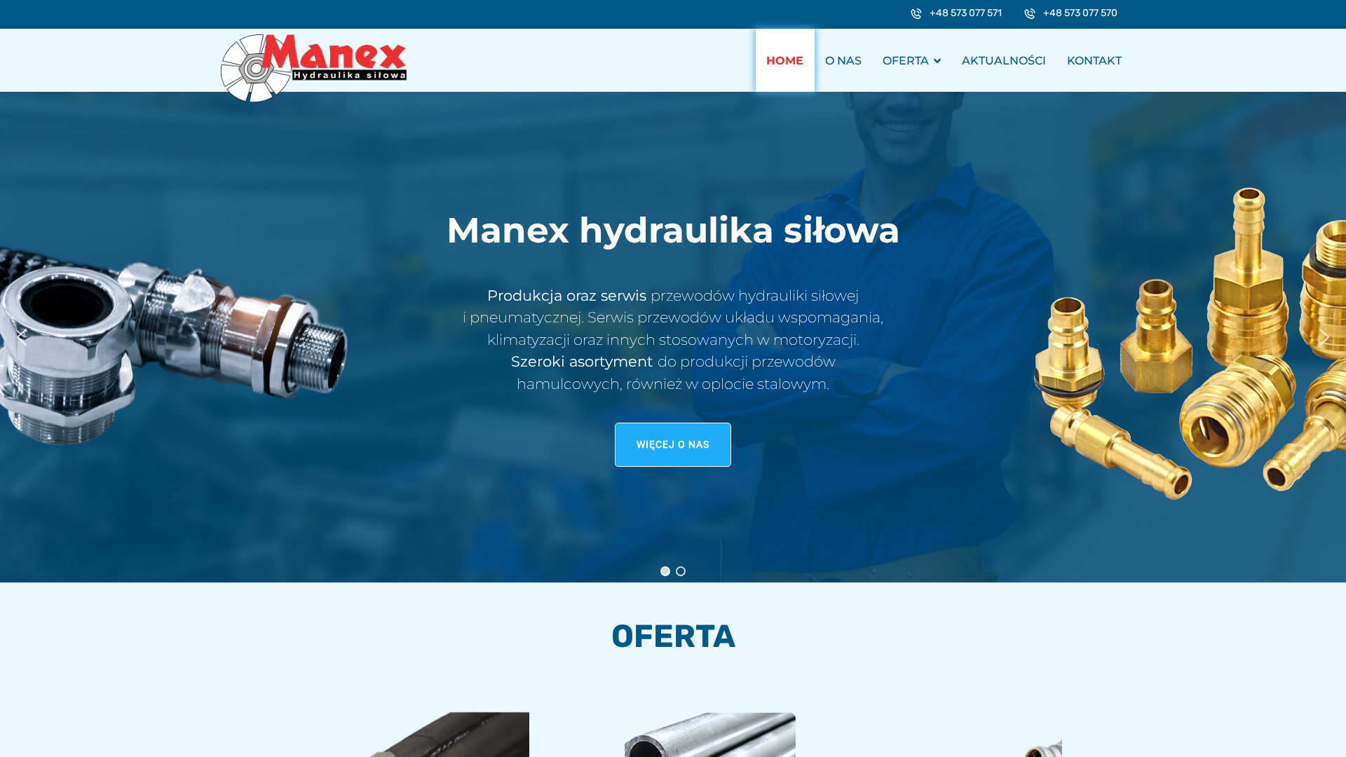 Zrzut strony Hydraulika siłowa Warszawa Manex