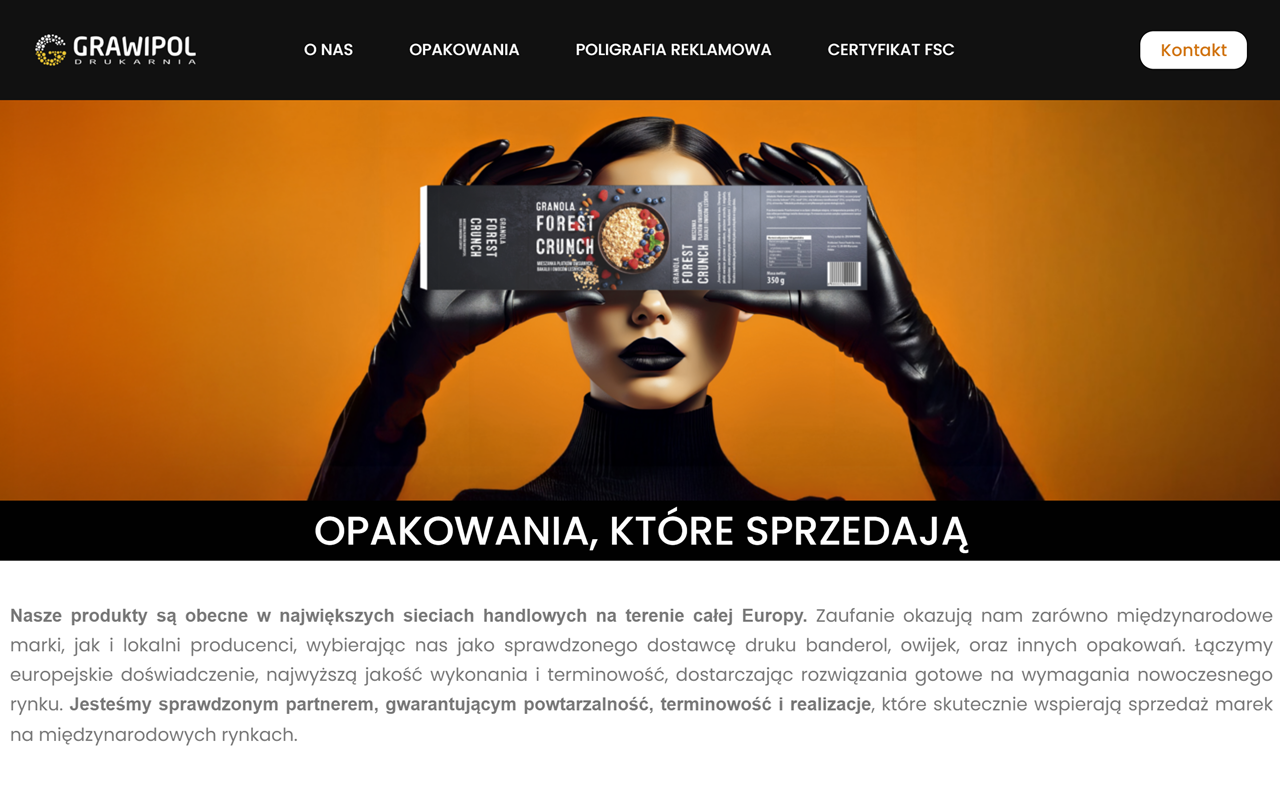 Zrzut strony Grawipol - druk reklamowy