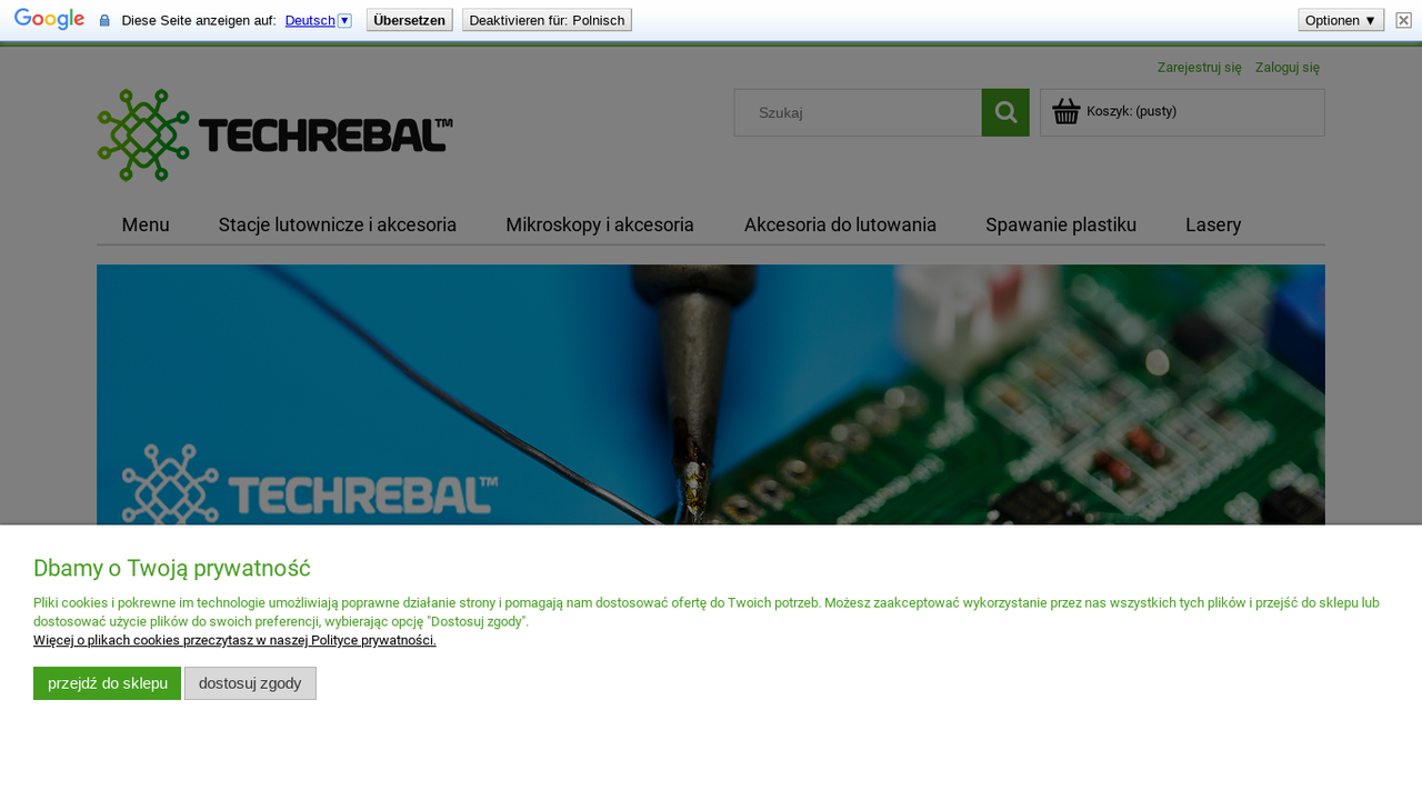 Zrzut strony Narzędzia elektroniczne | Sklep internetowy Techrebal