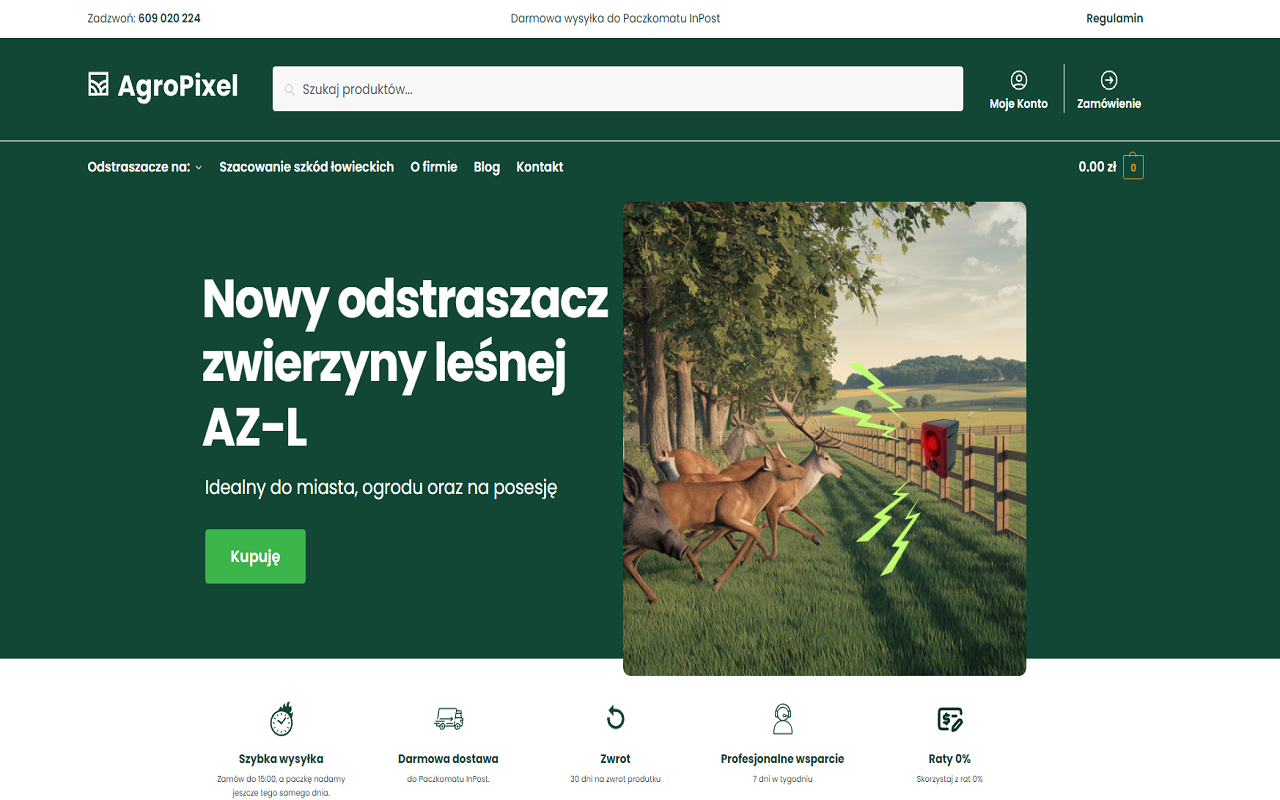 Zrzut strony AgroPixel