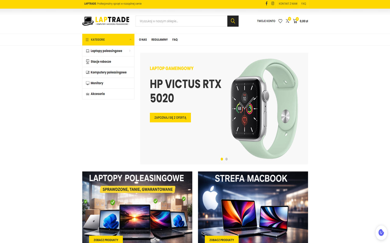 Zrzut strony Laptrade